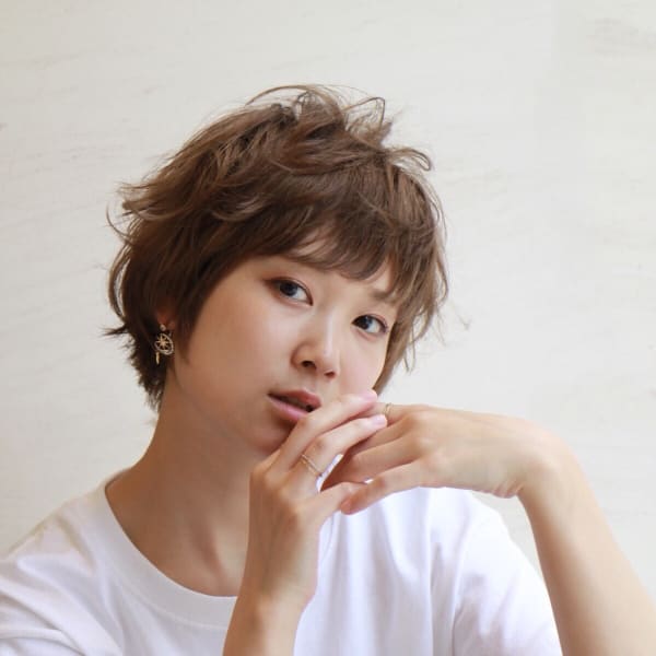 スロウカラーベージュアッシュショートボブ|IGREK PARIS 橋本店