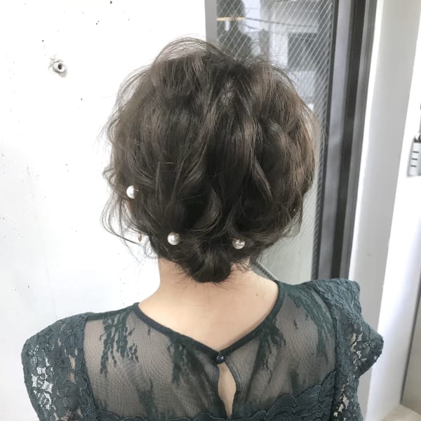 ゆるふわショートシニヨン【高田馬場 lok】