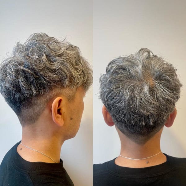 【メンズカット 波巻きパーマ】