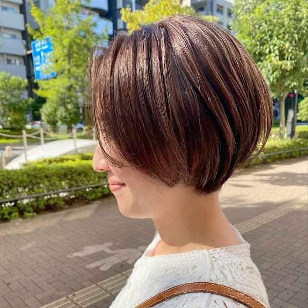 ハンサムショートにハイライト