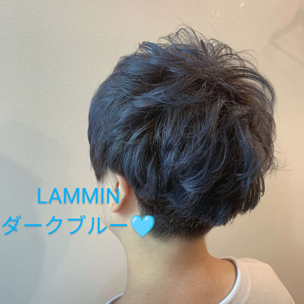 暗髪ネイビーブルー