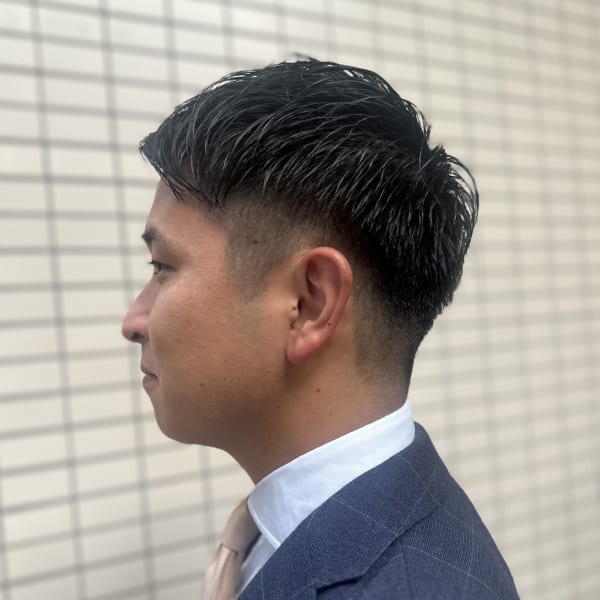 王道メンズカット/刈り上げカット眉カット/ビジネスマンカット
