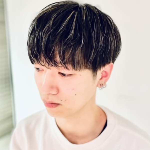 メンズマッシュ×ハイライト