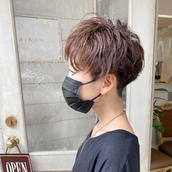 赤羽美容室ベリーショート秋カラー2024人気