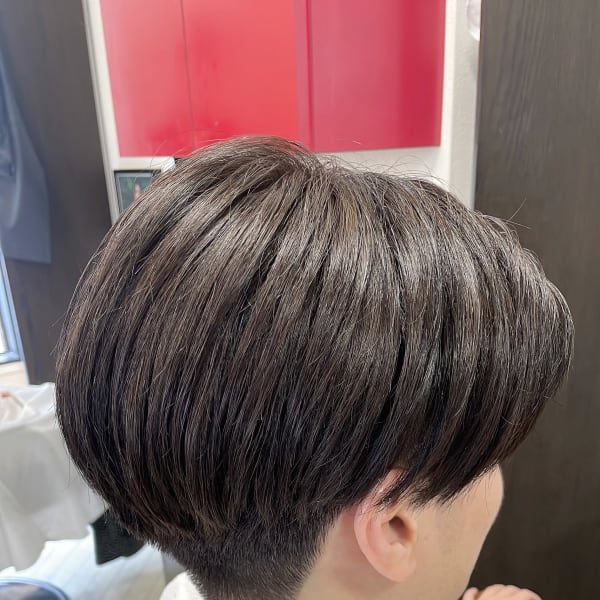 刈り上げマッシュ/黒髪/ センターパート|Nouvelle Vallee