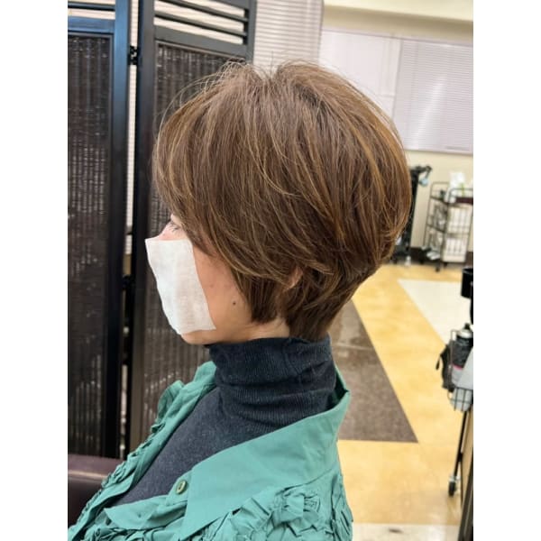 ★30代40代50代★大人ショート/プリカール根元パーマ
