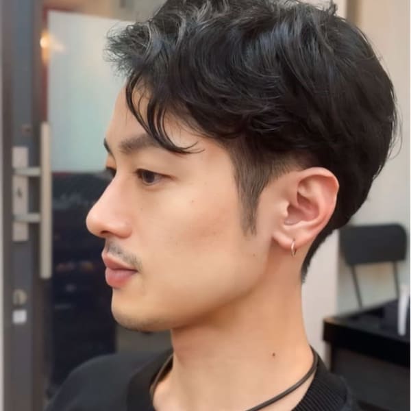 大人クールな2ブロックパーマヘア|ヘアコンシェルジュ Fuchibe