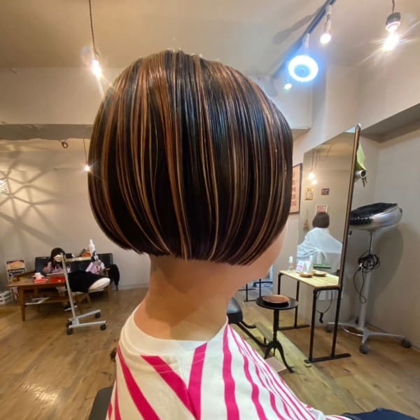 ミニボブ×アンブレラカラー×guest style|LOTUS hair design.