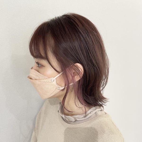 くびれボブ×イヤリングカラー