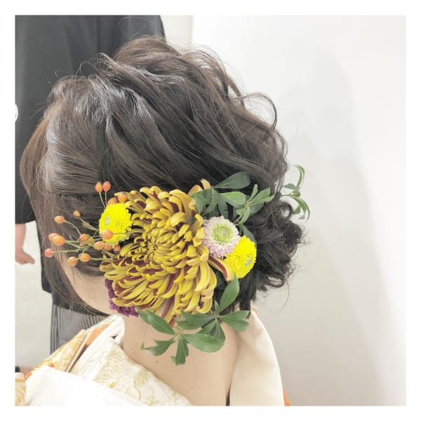 美粧花紋 bisoukamon　ヘアセット