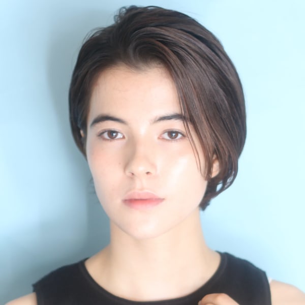 40代50代小顔前髪イメチェンアンブレラカラーショート