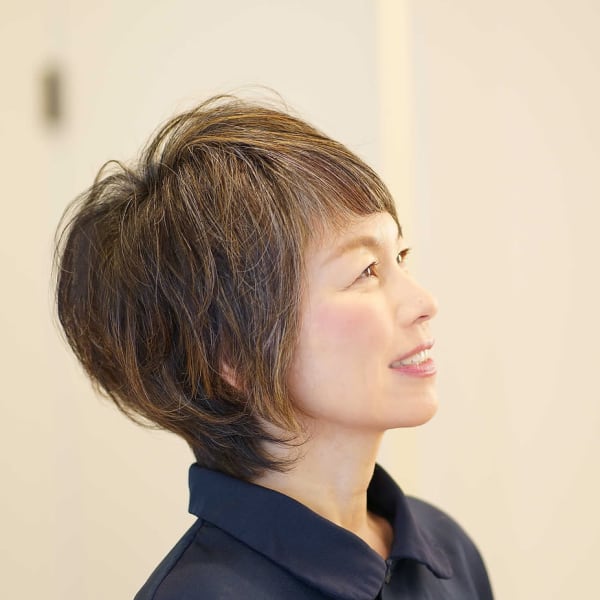 【えがお美容室 奈良店】50代の方◎グレイヘア似合わせカラー