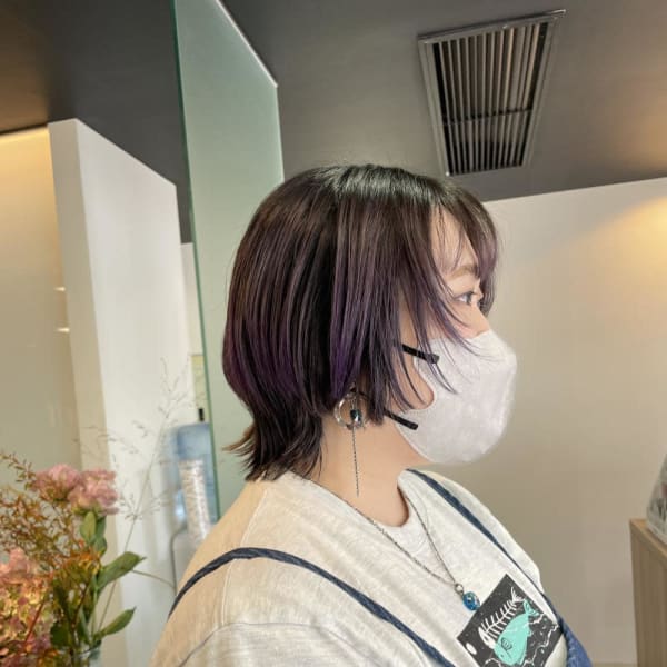 【フウカ】顔周りまで可愛いウルフボブ