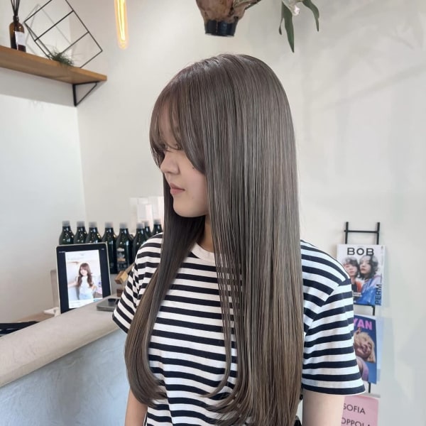 ハイライトブリーチミルクティーベージュ|ARBRE hair&make