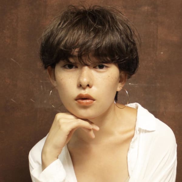 大人マッシュショートパーマ