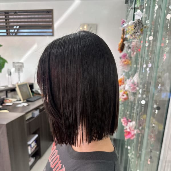 縮毛矯正で作る崩れないボブ