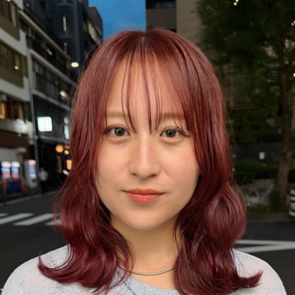 秋色/ピンクカラー/透明感カラー/ピンクグレープ