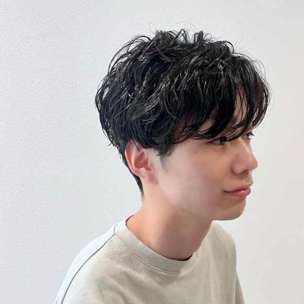 20代30代40代☆メンズカット＋くせ毛風パーマ心斎橋|:ideal心斎橋店 ～髪質改善・白髪染め・ヘッドスパ～