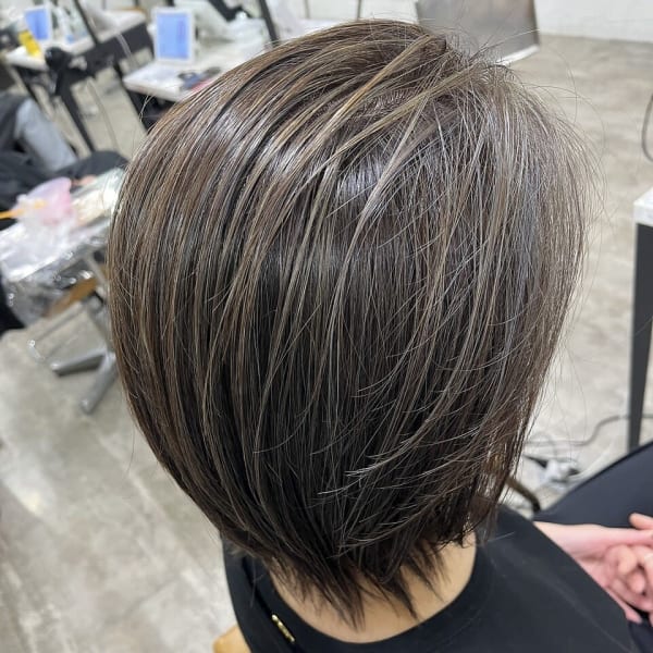 白髪ぼかしハイライトケアカラー池袋