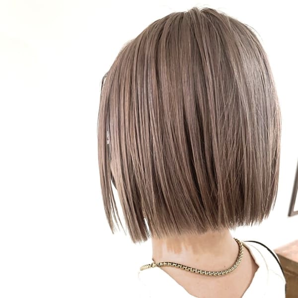 Norm横浜タッセルボブ/切りっぱなしボブ×グレージュカラー