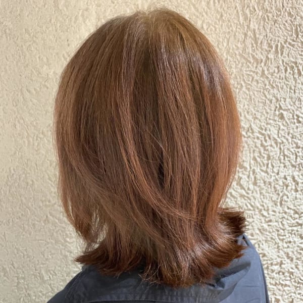 ヘナカラーレイヤーボブ【エイジング毛が気になる方必見】