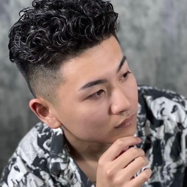 宮城リョータ風ショートスタイルパーマ