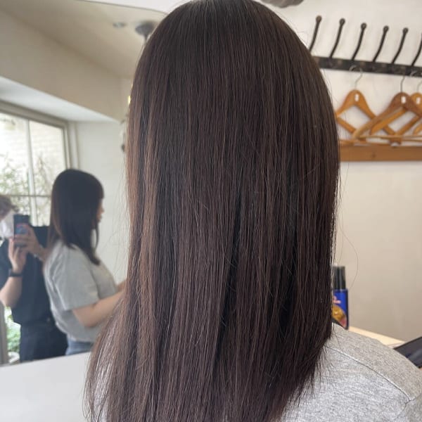 髪質改善ストレートトリートメントレイヤースタイル梅ヶ丘