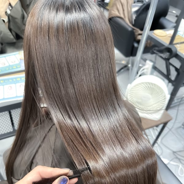 高濃度水素縮毛×髪質改善×小顔