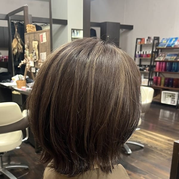 脱白髪染め 育てるハイライト ベージュ アッシュベージュ|リジェール 高辻店