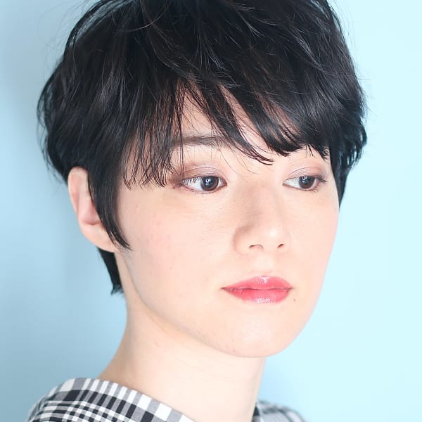 40代50代小顔前髪イメチェンアンブレラカラーショート