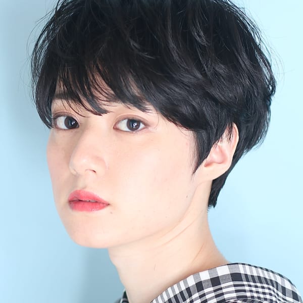 40代50代小顔前髪イメチェンアンブレラカラーショート