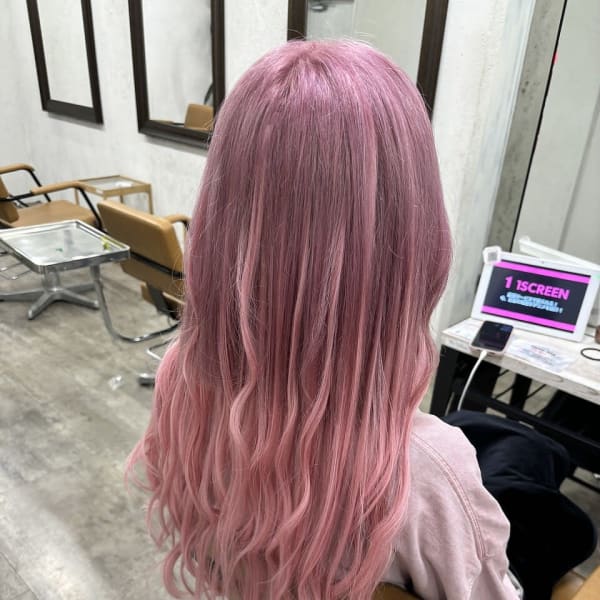 ピンクカラー/エクステ/派手髪/池袋/ハイトーン