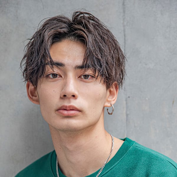  【小久保style】メンズカットツーブロックツイストウルフ|CITY