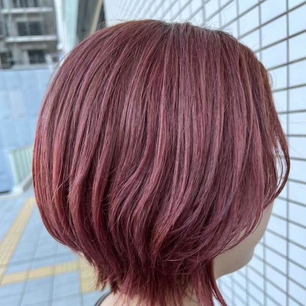 《cropes辻堂 阿部》愛されピンクカラーとレイヤーボブ|crop-es湘南辻堂