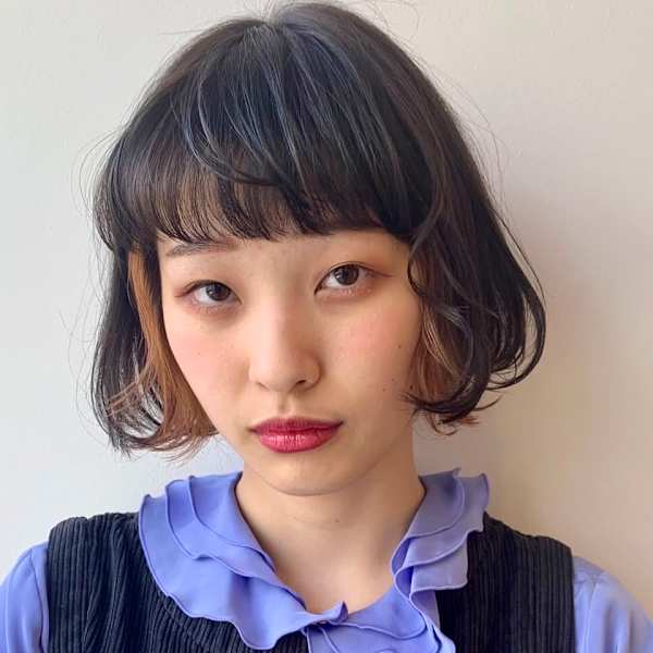 『インナーカラー』オリーブグレー×オレンジ|La Sente  居留地 Aujua認定サロン