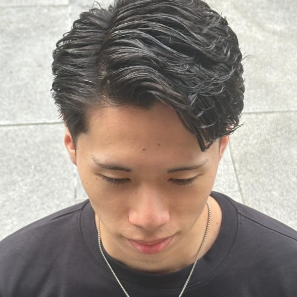 ハーフバック ビジネスパーマ アイロンパーマ