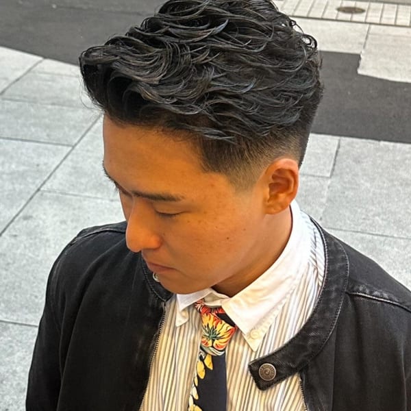 ウェーブパーマ ビジネスパーマ フェード