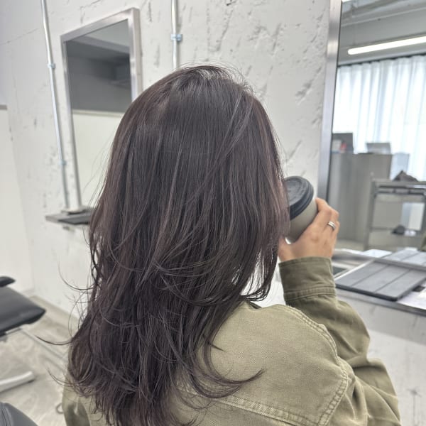 ミディアムレイヤー×ラベンダーグレー×ハイライト|PLAY