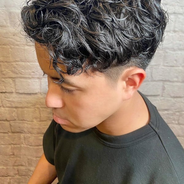 簡単セットかき上げパーマ【床屋】【理容室】