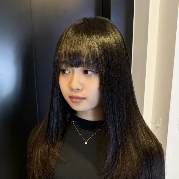髪質改善/ロングレイヤー/縮毛矯正/艶髪/黒髪