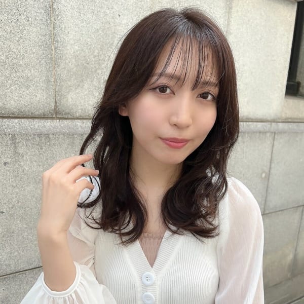 艶感カラーの大人っぽセミディ【銀座/有楽町】30代40代50|銀座 Respia