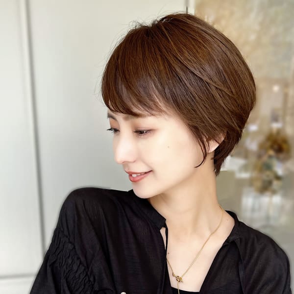 ヘルシーショート/ショートカット/ニュアンスカラー/ココア