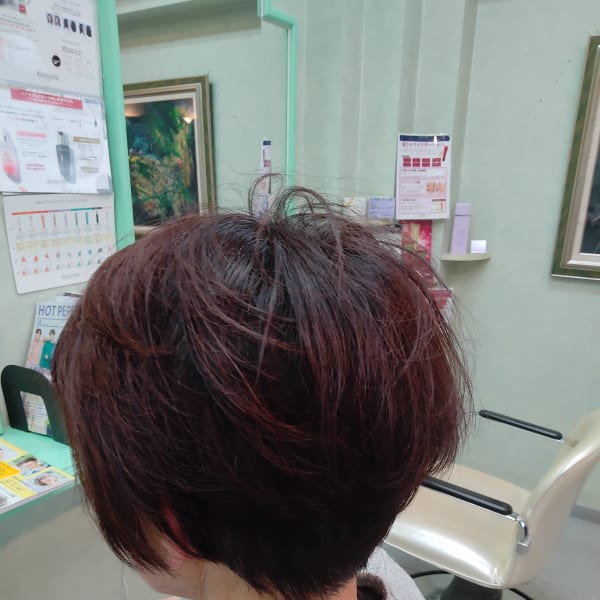 メッシュを入れ髪全体を華やかに!