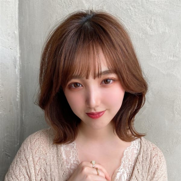 前髪/ネビージュ/マロンベージュ/ショートボブ/ワンレン