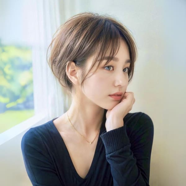 大人可愛い ひし形ショートボブ 小顔カットヘルシースタイル|GRITTERs 仙台中央店【グリッター】
