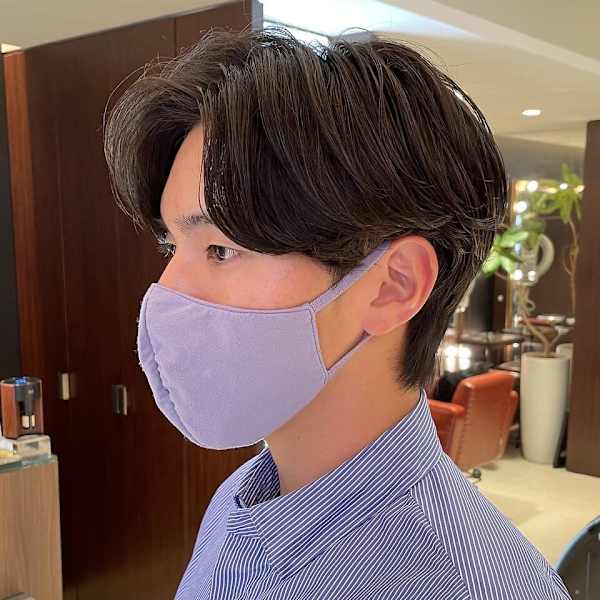 韓国ヘア前下がりカルマパーマ