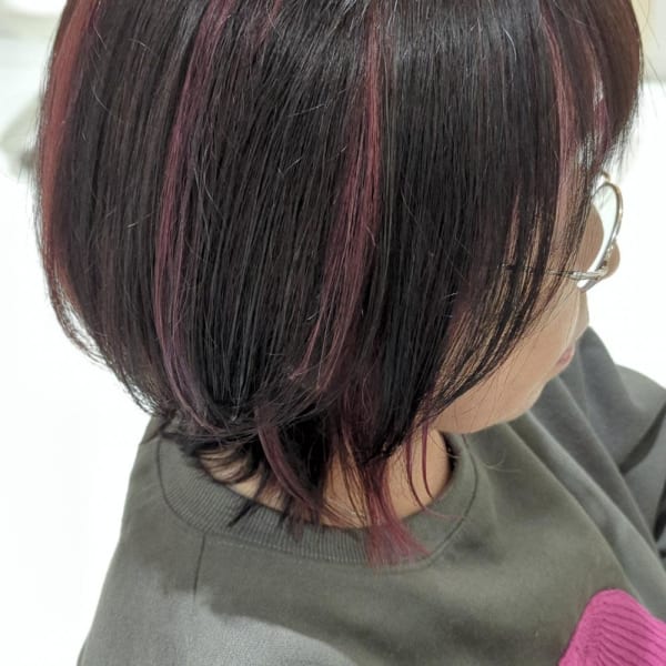 *脱普通の白髪染め*ボルドーハイライト【AVENIR我孫子】