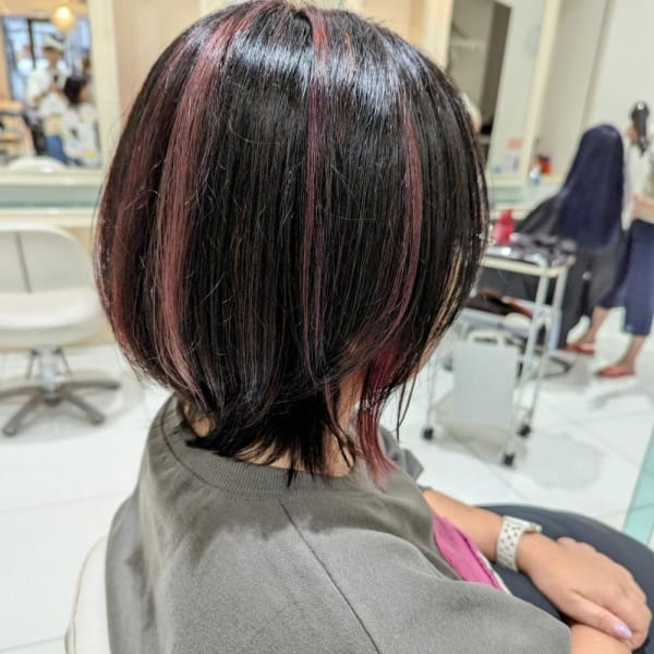 *脱普通の白髪染め*ボルドーハイライト【AVENIR我孫子】
