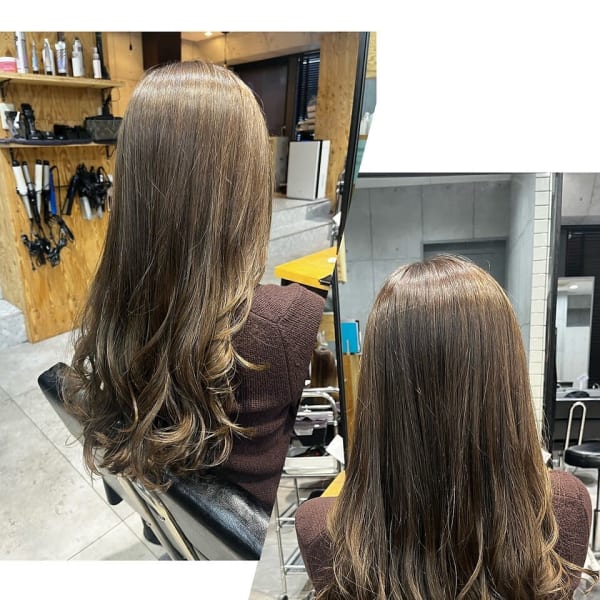 透明感色☆オリーブグレージュカラー