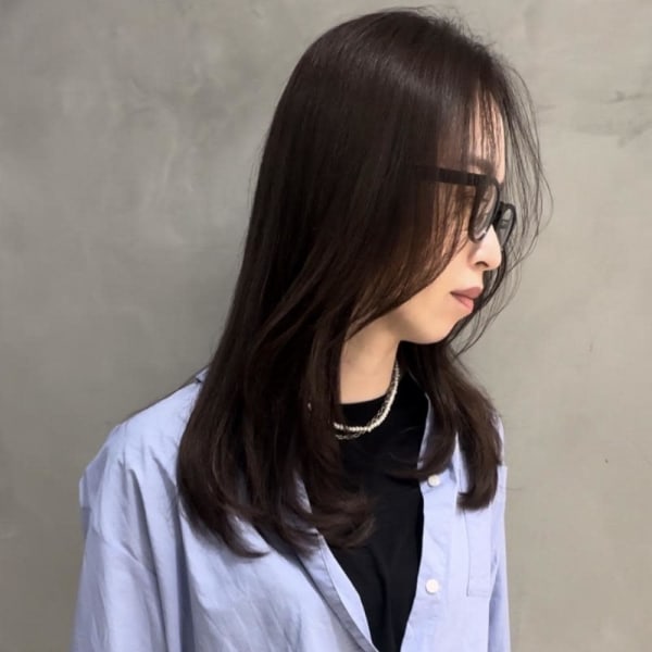 レイヤー/顔まわり/髪質改善カラー